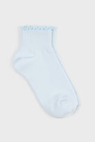 Pale blue lettuce trim ankle socks_3