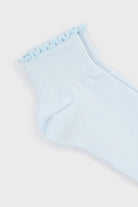 Pale blue lettuce trim ankle socks_4