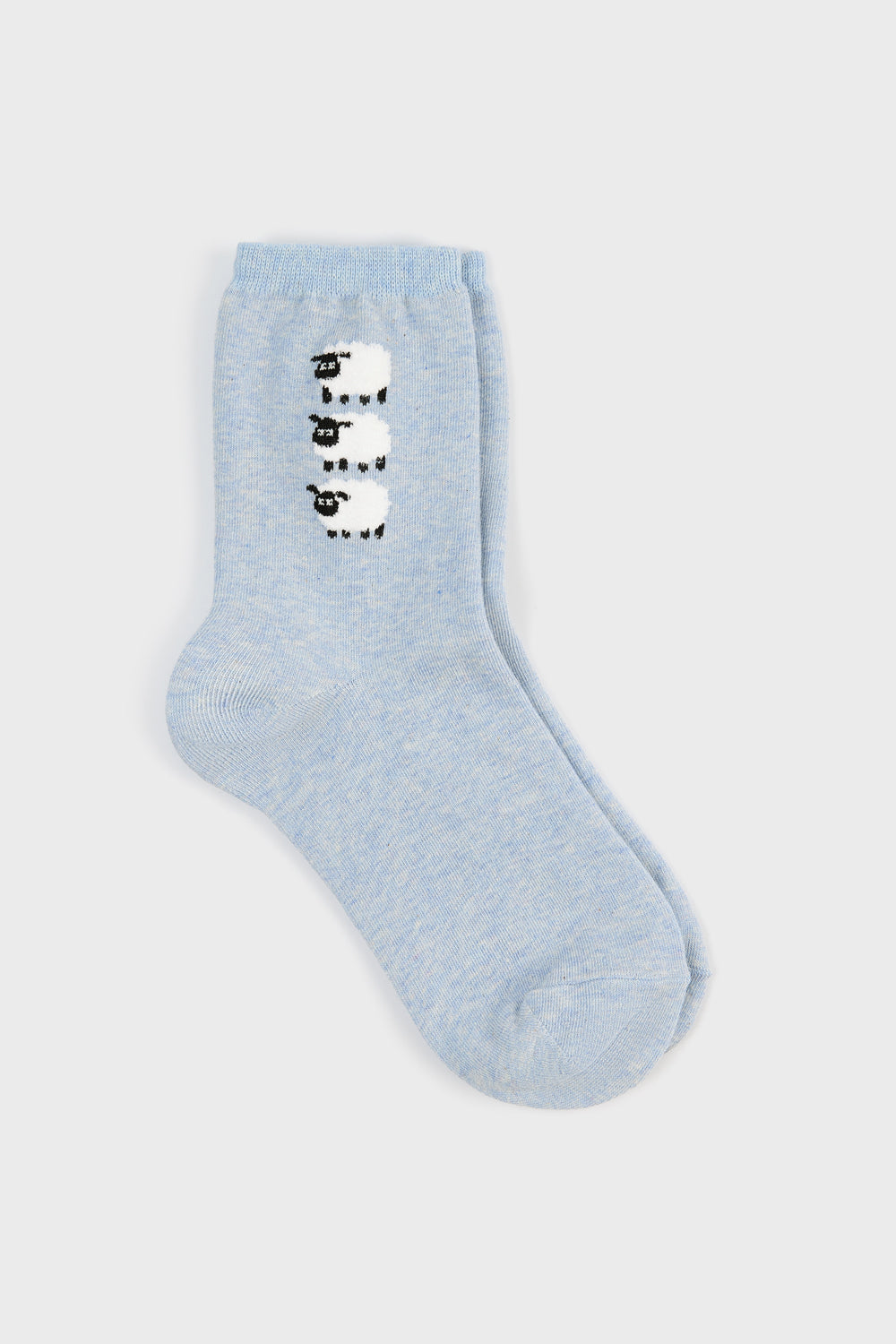 Pale blue triple sheep socks_3