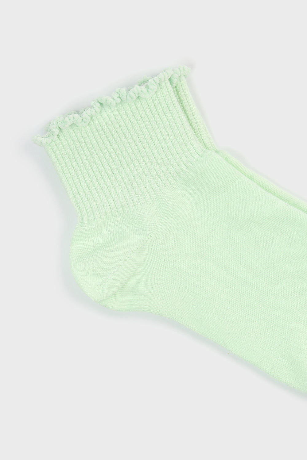 Pale green lettuce trim ankle socks_4