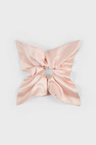 Pale pink and ivory silky scrunchie_1