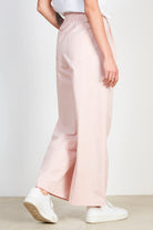Pale pink cotton twill side cinch trousers_2