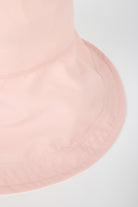 Pale pink nylon wide brim bucket hat_2