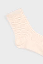 Pale pink semi sheer ribbed socks_4