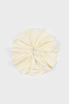 Pale yellow shimmery smooth scrunchie_1