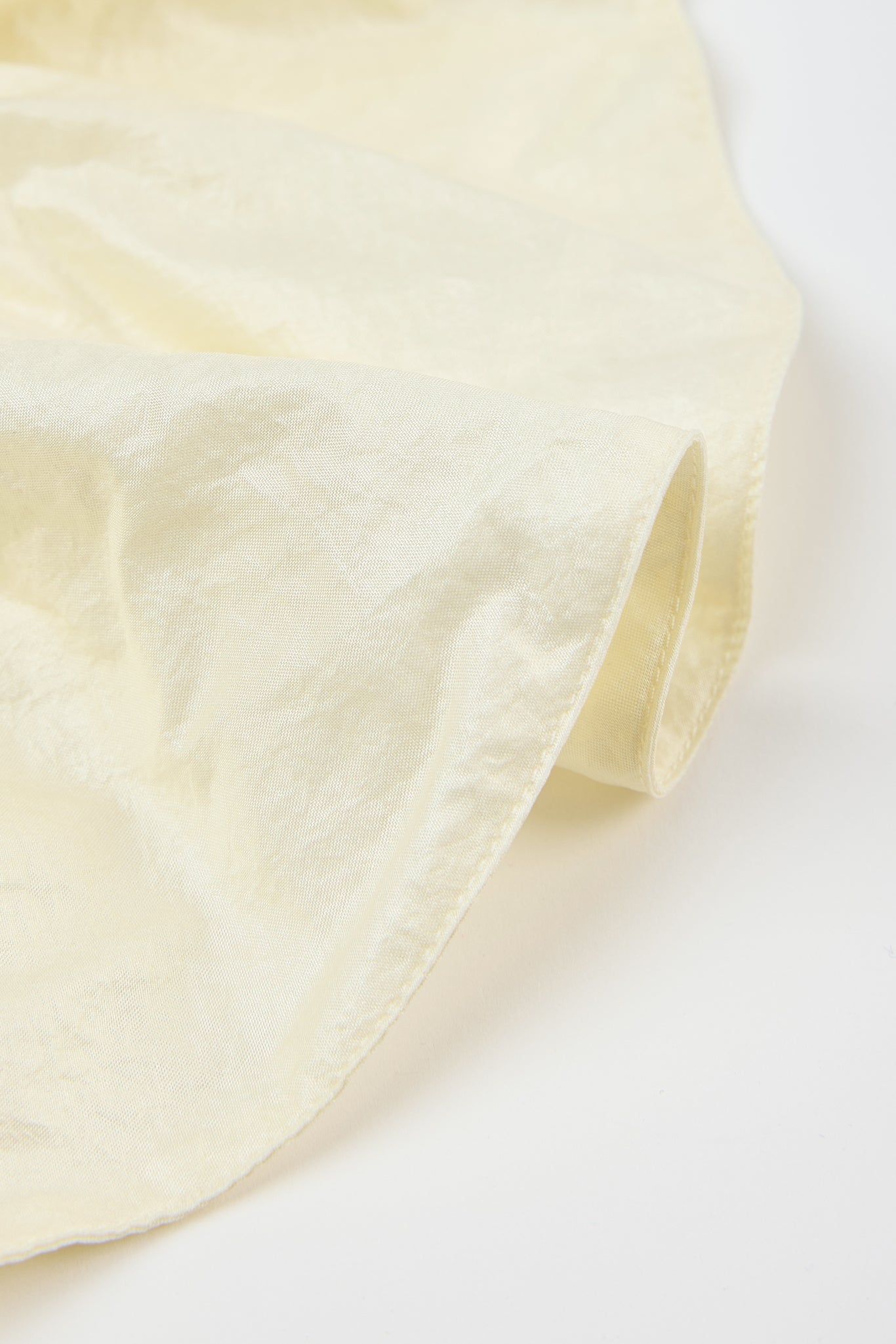 Pale yellow shimmery smooth scrunchie_2