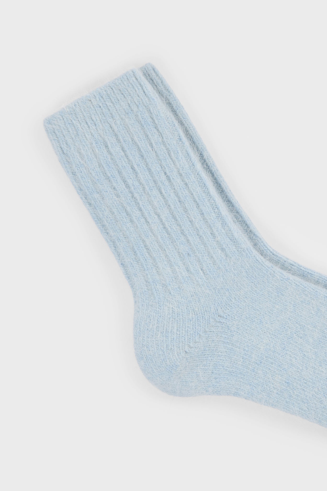 Pastel blue ribbed angora long socks_2