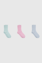 Pastel ribbed angora socks - Set of 3_1