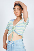 Pastel green pink and blue striped knit tee_1