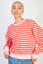 Pink and red horizontal stripe sweatshirt_3