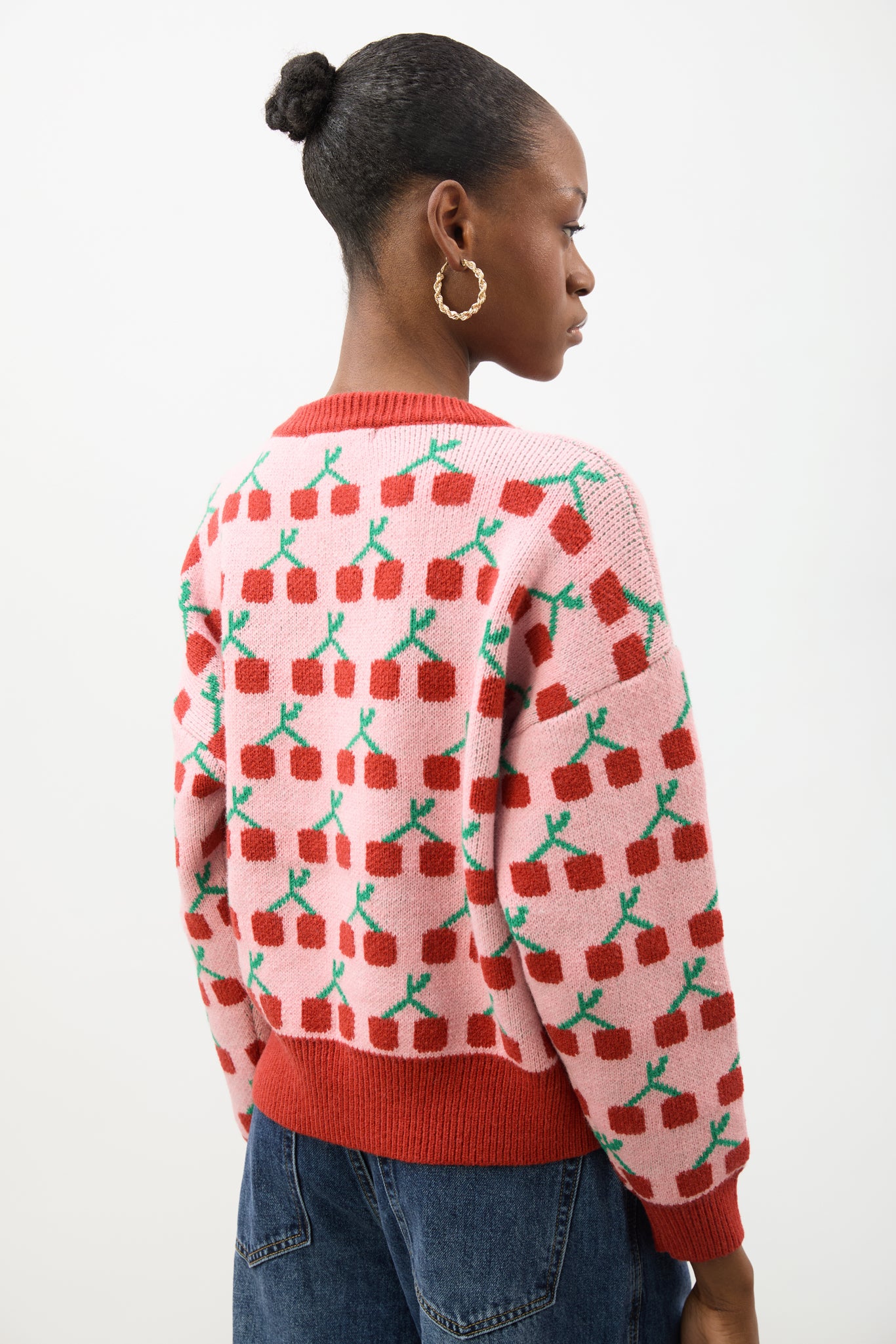Pink and red intarsia cherries jumper_3