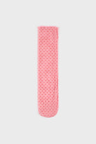 Pink and red polka dot sheer socks_1