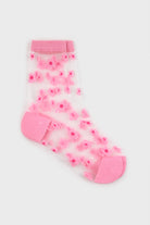 Pink mixed flower sheer socks_3