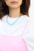 Pink pleated skirt strappy dress_4