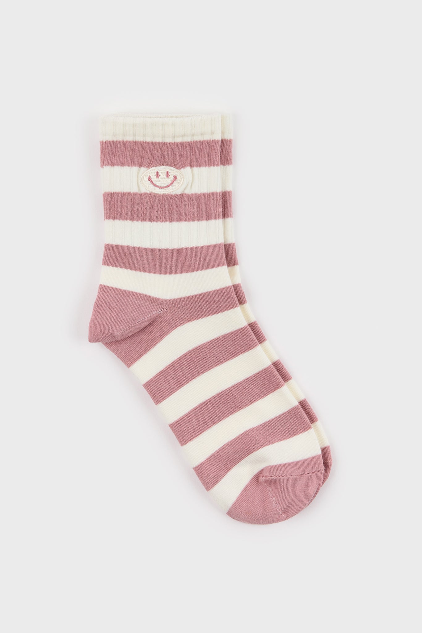 Stripe tiny smiley face socks - Set of 3