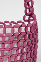 Purple wooden beaded mini shoulder bag_3