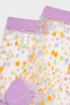 Purple sheer multicolour dot socks_4