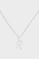 Charm necklace - Silver name initial letter 'R'_1