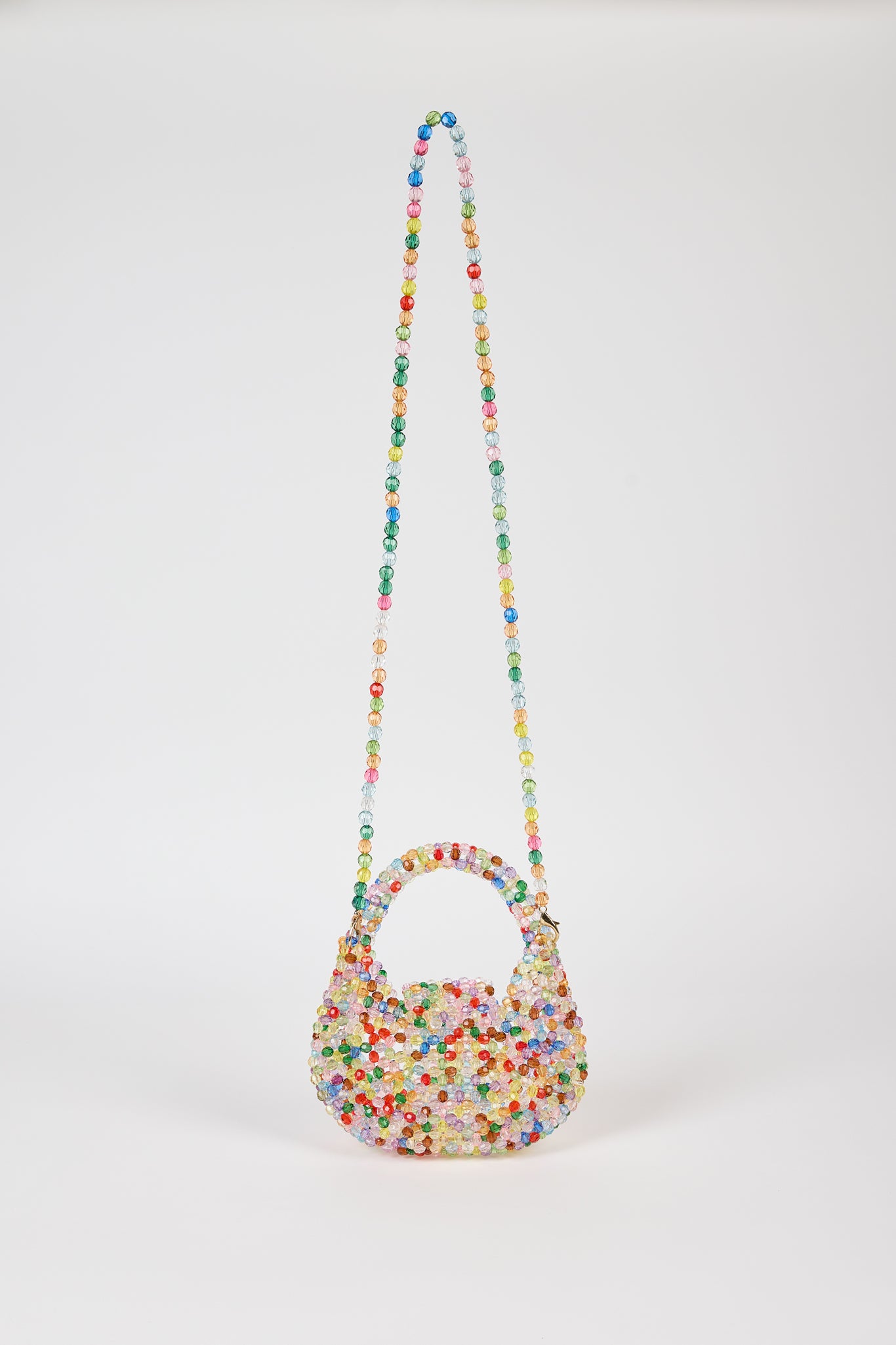 Rainbow beaded structured mini bag_7