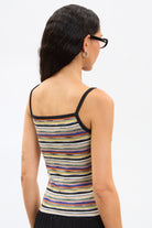 Rainbow multi stripe black trim tank top_2
