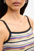 Rainbow multi stripe black trim tank top_3
