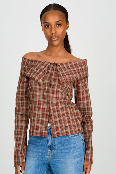 クラネ CLANE OFF SHOULDER TUCK BLOUSE DRAPED OFF SHOULDER SOFT CUT TOPS｜TOPS(トップス)｜CLANE OFFICIAL