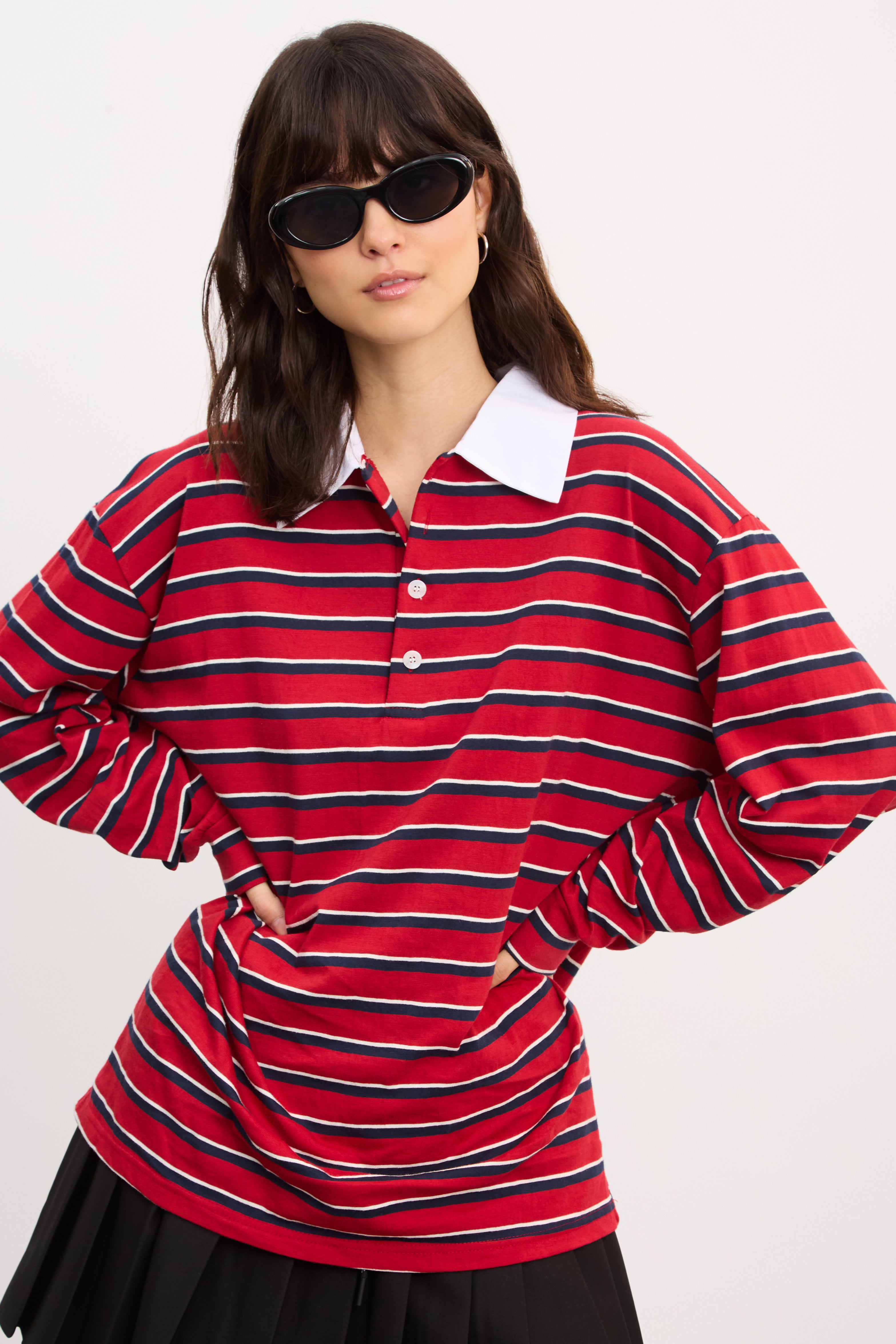 Red and navy blue striped rugby shirt_2
