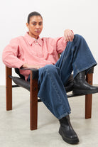 Red and white gingham collared jacket_6