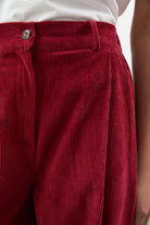 Red corduroy tailored trousers_3