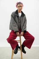 Red corduroy tailored trousers_5