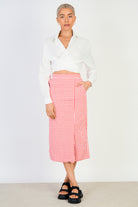 Red gingham pencil skirt_4