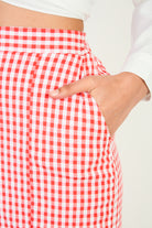 Red gingham pencil skirt_3
