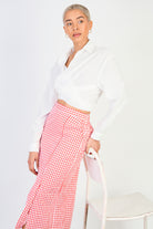 Red gingham pencil skirt_5