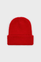Red mohair beanie hat_1