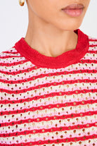 Red pink and white striped knit tank_3