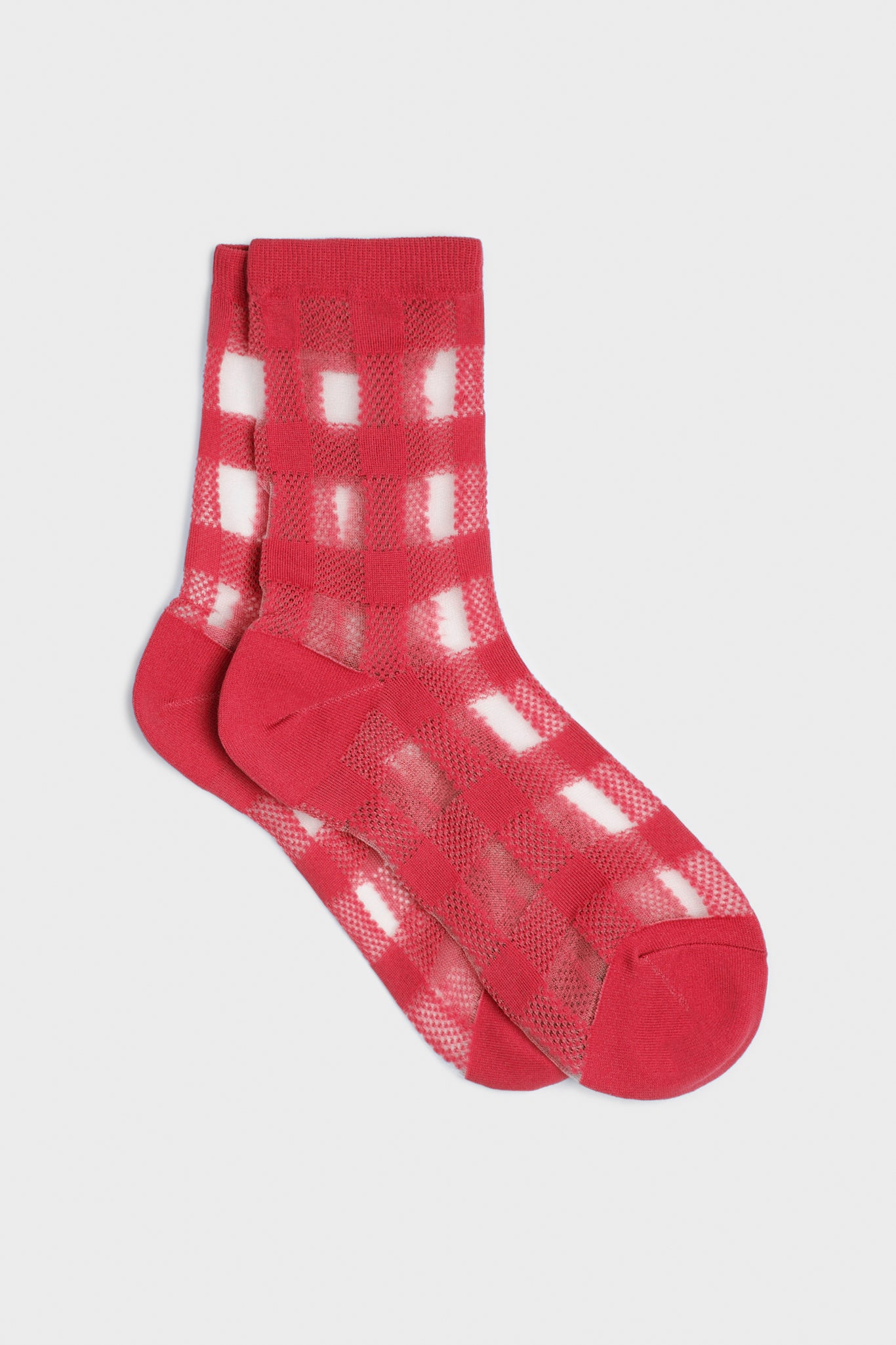 Sheer gingham check socks - Set of 3