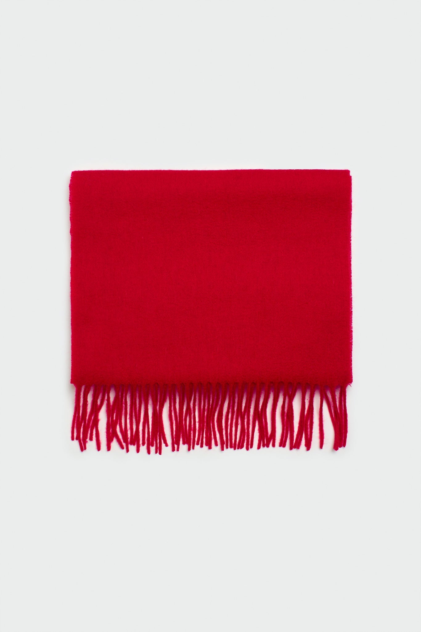 Red pure wool classic scarf