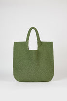 Sage green tight weave straw tote bag_1