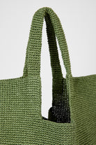 Sage green tight weave straw tote bag_3