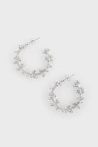 Silver branch hoop earrings_2