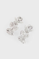 Silver ring of flowers hoop earrings_2