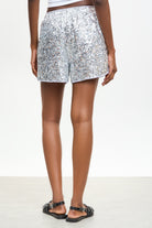 Silver sequinned shiny shorts_2