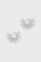 Silver thick cones starbust hoop earrings_2