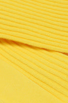 Bright yellow long ribbed socks_2