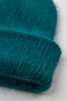 Teal mohair beanie hat_2