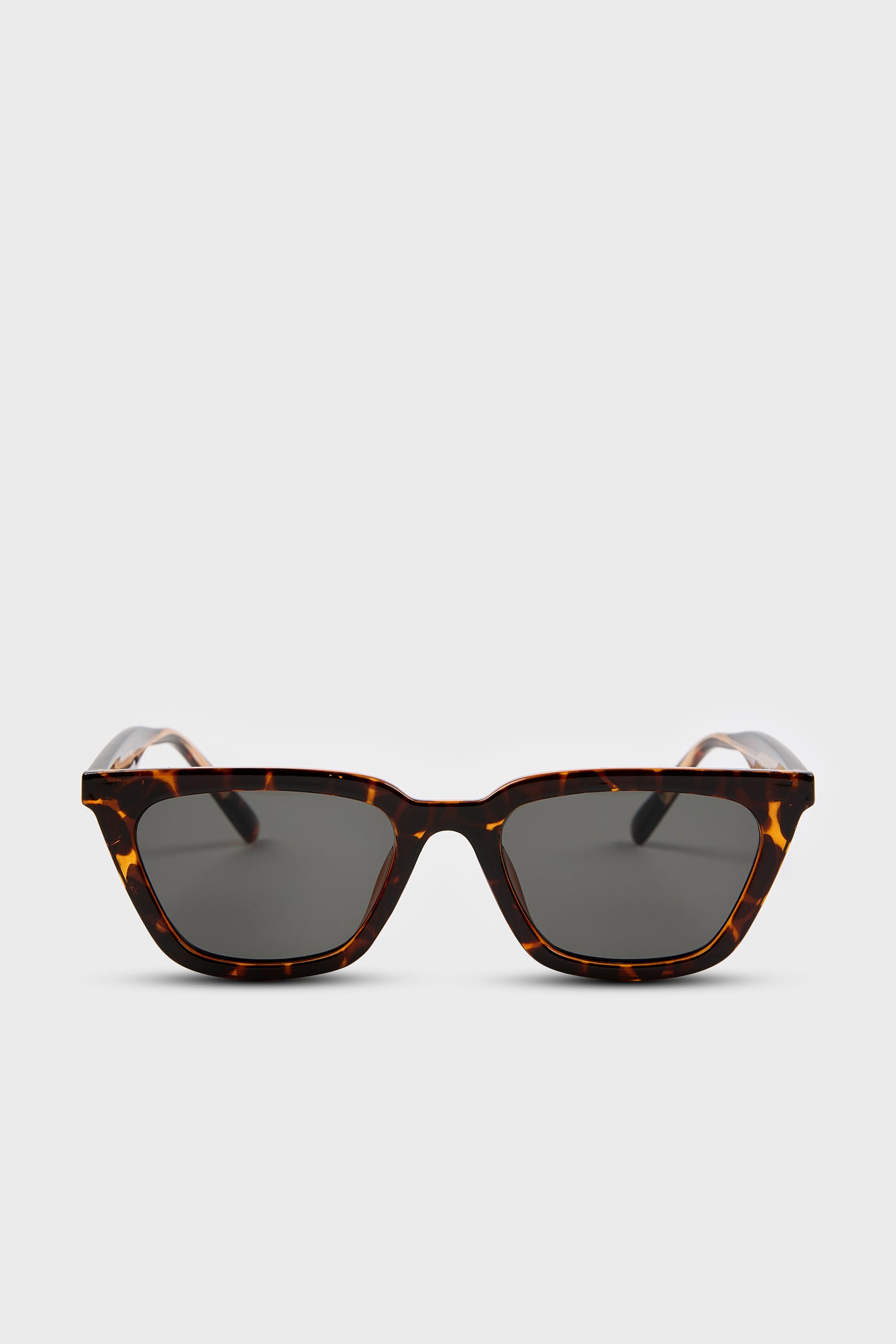 Tortoise shell angled cat eye sunglasses