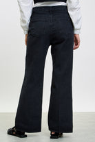 Washed black bootcut jeans_2