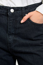 Washed black bootcut jeans_3