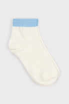 Contrast trim ankle socks - Set of 4