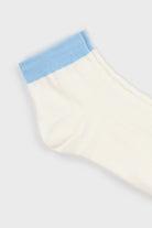 White and baby blue contrast trim ankle socks_4